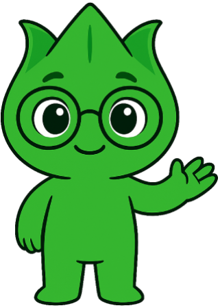 Sprigg mascot waving hello